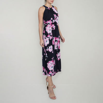 Robbie Bee Womens Sleeveless Floral Maxi Dress