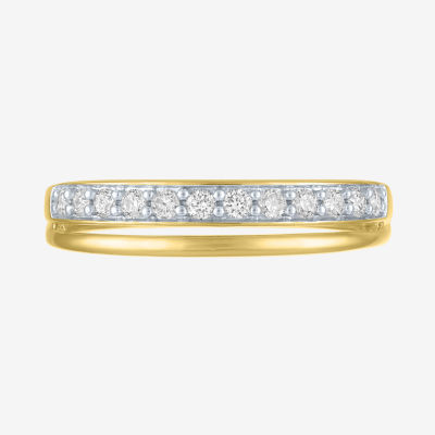 (G-H / Si2-I1) 4.5MM 1/4 CT. T.W. Lab Grown White Diamond 10K Gold Wedding Band