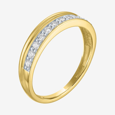 (G-H / Si2-I1) 4.5MM 1/4 CT. T.W. Lab Grown White Diamond 10K Gold Wedding Band