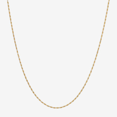 Made in Italy 14K Two Tone Gold 18 Inch Solid Rope Chain Necklace