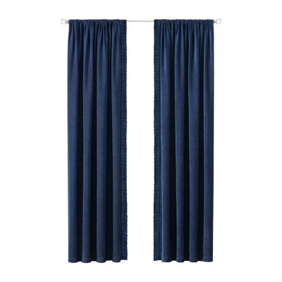 Achim Bordeaux Light-Filtering Rod Pocket Single Curtain Panel