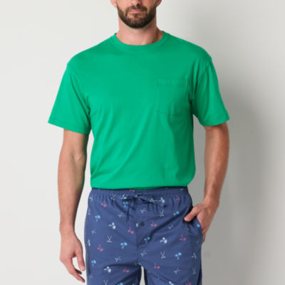 St. John's Bay Mens Crew Neck Short Sleeve Pajama Top
