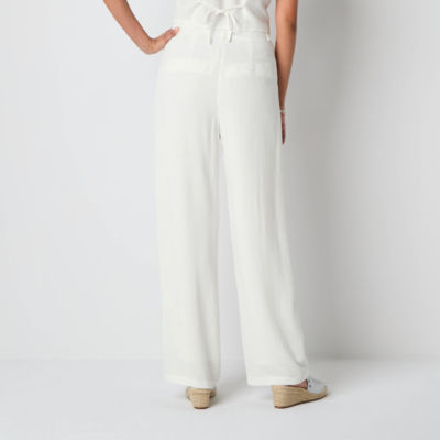 by&by-Juniors Wide Leg Pleated Pant