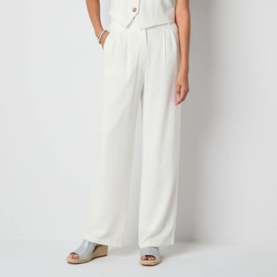 by&by-Juniors Wide Leg Pleated Pant