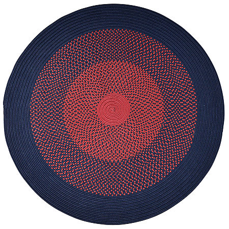 JCPenney Home Expressions Reversible Braided Round Rug, One Size , Blue