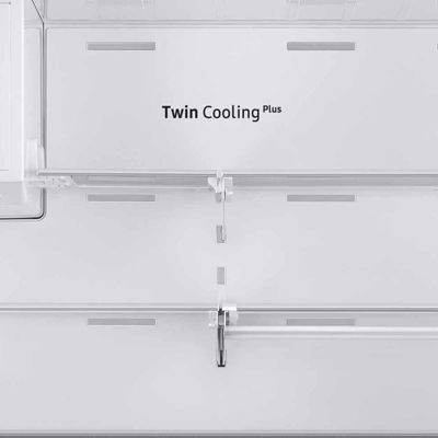 Samsung 22 cu. ft. Capacity Counter Depth 4-Door French Door Refrigerator with Family Hub™ Recessed Handles
