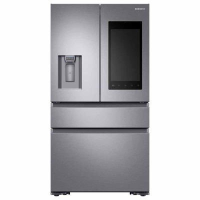 Samsung 22 cu. ft. Capacity Counter Depth 4-Door French Door Refrigerator with Family Hub™ Recessed Handles