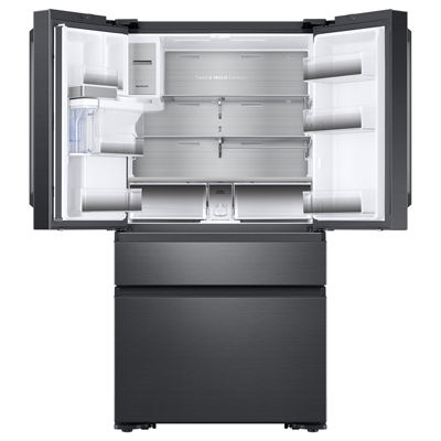 Samsung 23 cu. ft. Capacity Counter Depth 4-Door French Door Refrigerator with Polygon Handles