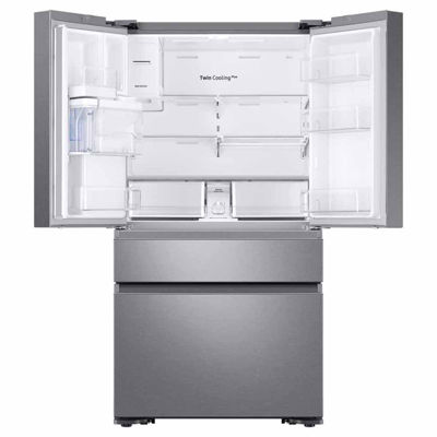 Samsung ENERGY STAR® Smart Wi-Fi Enabled 22.6 cu. ft. Counter-Depth 4-Door French-Door Refrigerator with Recessed Handles