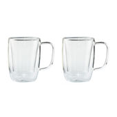 Pila Double Walled Espresso Glass Cups - 3 oz - Set of 2, 3 oz