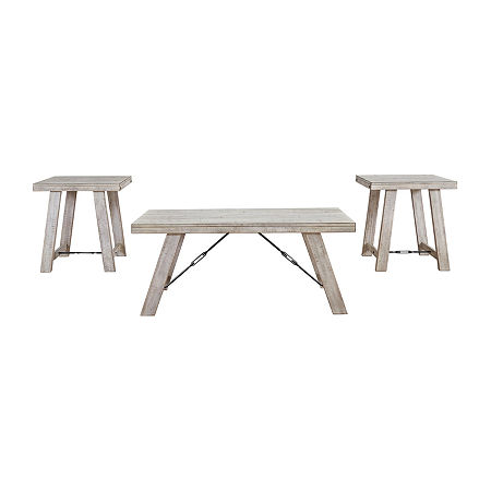 Signature Design By Ashley Carynhurst Coffee Table Set, One Size, White