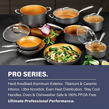 GRANITE STONE-13 - Piece Pro Hard Anodized Ultimate Nonstick Cookware Set