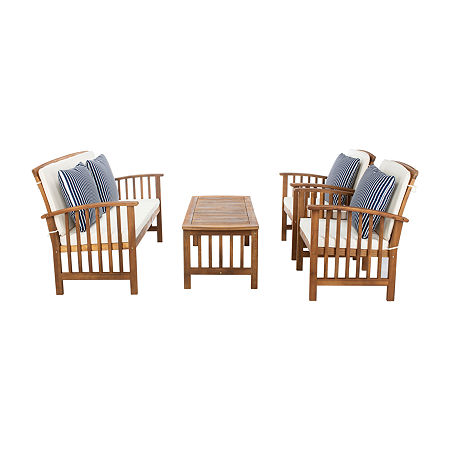 Rocklin 4 Pc Patio Set, One Size, Brown