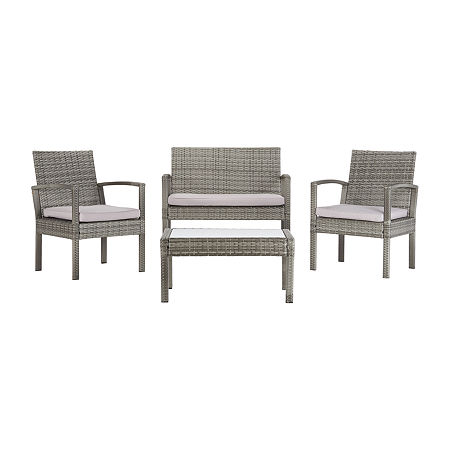 Bassey Patio 4-pc. Conversation Set, One Size, Gray