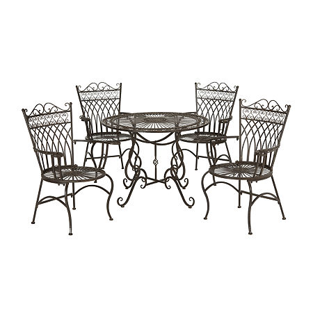 Thessaly Patio Collection 5-pc. Weather Resistant Round Dining Set, One Size, Brown