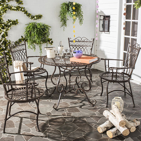 Thessaly Patio Collection 5-pc. Weather Resistant Round Dining Set, One Size, Brown