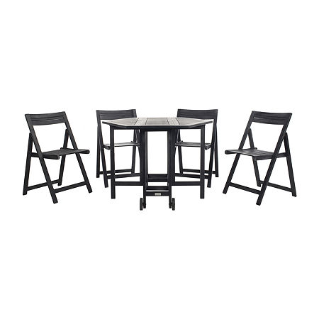 Kerman Patio Collection 5-pc. Weather Resistant Hexagon Dining Set, One Size, Black