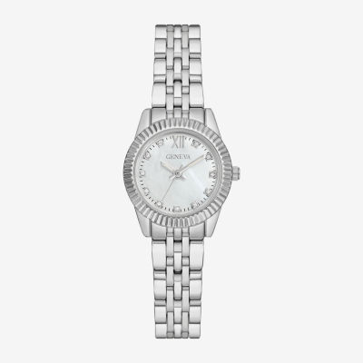 Geneva Womens Crystal Accent Silver Tone Bracelet Watch Fmdjm247 - JCPenney