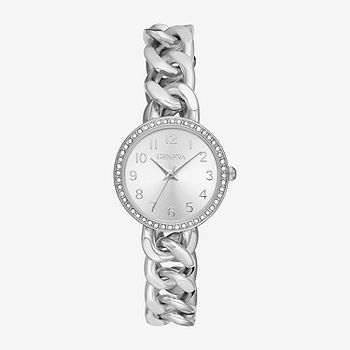 Stainless Steel Chain-Link Watch, SILVER