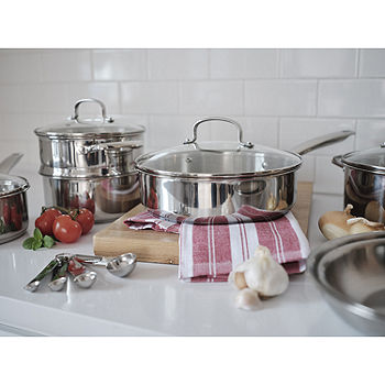Cooks Stainless Steel 15-pc. Cookware Set, Color: Stainless Steel