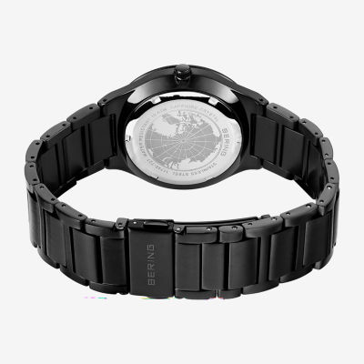 Bering Mens Black Stainless Steel Bracelet Watch 11740-727