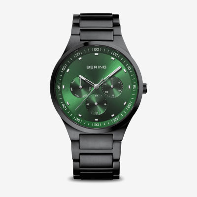 Bering Mens Black Stainless Steel Bracelet Watch 11740