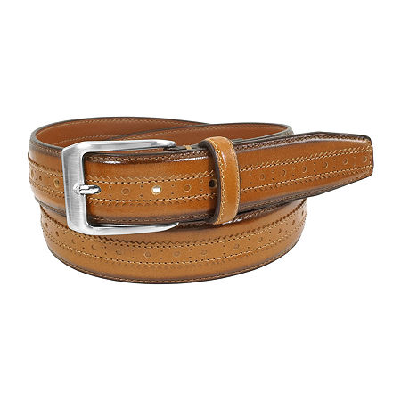 Florsheim Boselli Mens Belt, 34, Brown