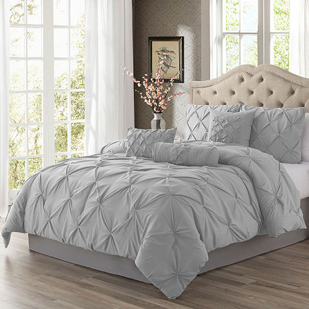 Swift Home Embellished Comforter Set, One Size, Silver