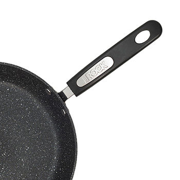Starfrit The Rock 11 Deep Fry Pan with Glass Lid, Black/Silver 