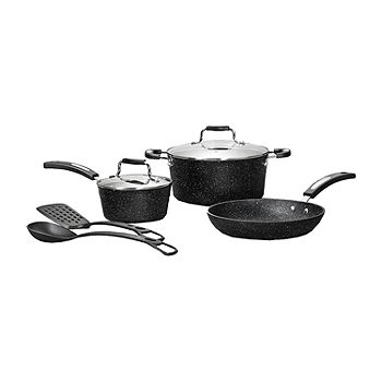 THE ROCK by Starfrit Stainless Steel Non-Stick 8-Piece Cookware
