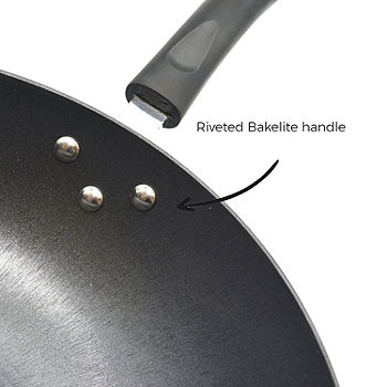 Joyce Chen 14 Carbon Steel Nonstick Wok Set with Lid and Bakelite Handles
