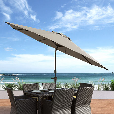 Wind Resistant Tilting Patio Umbrella, One Size, Gray