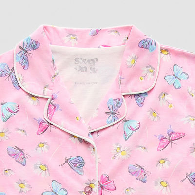 Sleep On It Little & Big Kid Girls Short Sleeve 2-pc. Pajama Sets