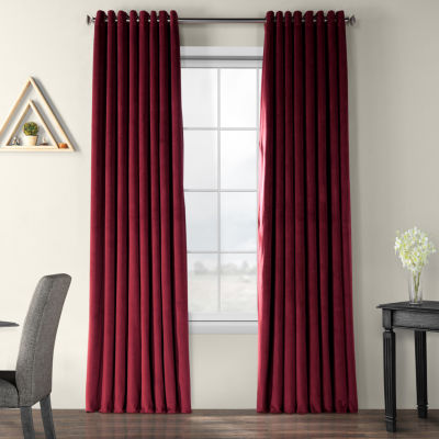 Exclusive Fabrics & Furnishing Signature Extra Wide Velvet Energy Saving Blackout Grommet Top Single Curtain Panel