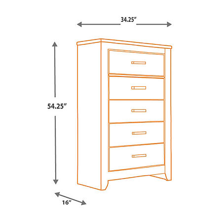 Signature Design By Ashley Zelik 5-Drawer Chest, One Size, Gray