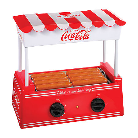 Nostalgia CKHDR8CR Coca Cola Hot Dog Roller, One Size, Red