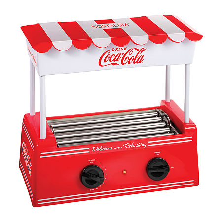 Nostalgia CKHDR8CR Coca Cola Hot Dog Roller, One Size, Red