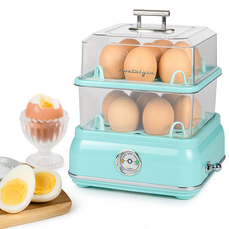 Nostalgia CLEC14AQ Classic Retro 14-Capacity Egg Cooker, One Size, Blue