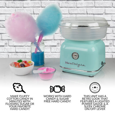 Nostalgia CLCM8AQ Classic Retro Hard & Sugar-Free Candy Cotton Candy Maker