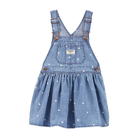 Oshkosh Baby Girls Adjustable Straps Skirtalls, 3 Months, Blue