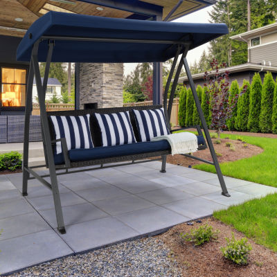 Patio Swing with Canopy and Cushions