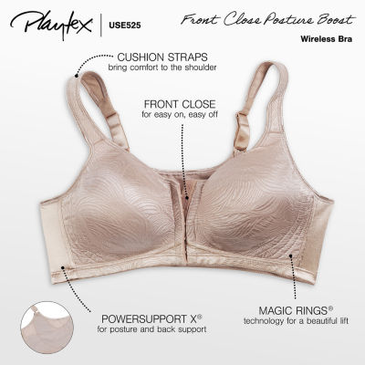 Playtex 18 Hour Posture Boost Front Close Wireless Full Coverage Bra E525