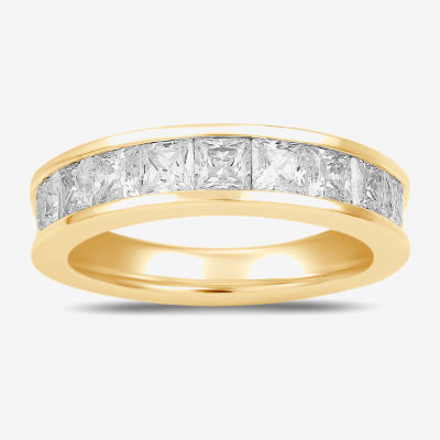 (F / Si2) 2 CT. Lab Grown White Diamond 10K Gold Anniversary Band