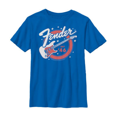 Fender Little & Big Kid Boys Crew Neck Short Sleeve Regular Fit Graphic T-Shirt