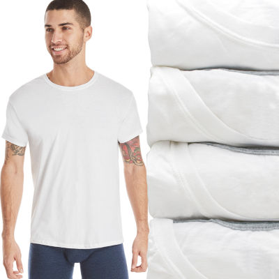 Hanes Ultimate Comfort Blend Mens 4 Pack Short Sleeve Crew Neck Moisture Wicking T-Shirt