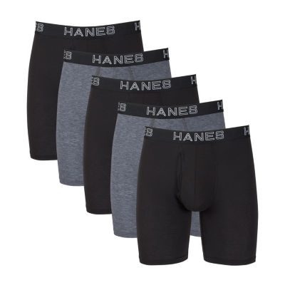 Hanes Ultimate Comfort Flex Fit Total Support Pouch Bonus Pack Mens 5 Long Leg Boxer Briefs