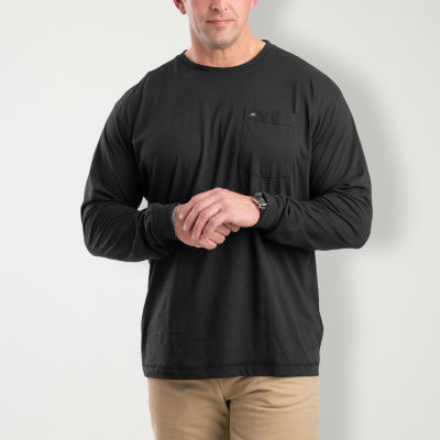 Berne Performance Big and Tall Mens Crew Neck Long Sleeve Moisture Wicking Pocket T-Shirt