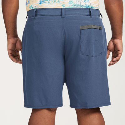IZOD Beach To Bar Mens 9 1/2" Big and Tall Stretch Fabric Moisture Wicking Quick Dry Hybrid Short