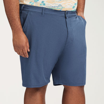 IZOD Beach To Bar 9 1/2" Mens Big and Tall Stretch Fabric Moisture Wicking Hybrid Short