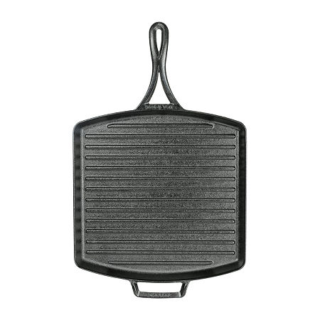 Lodge Cookware Blacklock Triple Seasoned Cast Iron 12 Square Grill Pan, One Size, Black